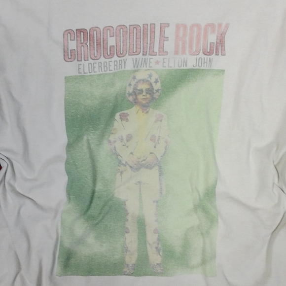 Vintage Elton John Crocodile Rock S/S Tee - Men's Size L - Picture 2 of 4